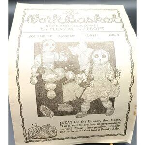 Vintage December The WorkBasket Magazine Home & Needlecraft Vol 10 No 3 1940s